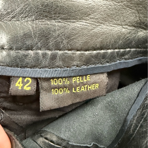 Loro Piana Black Lambskin Leather Pants - Picture 4 of 4